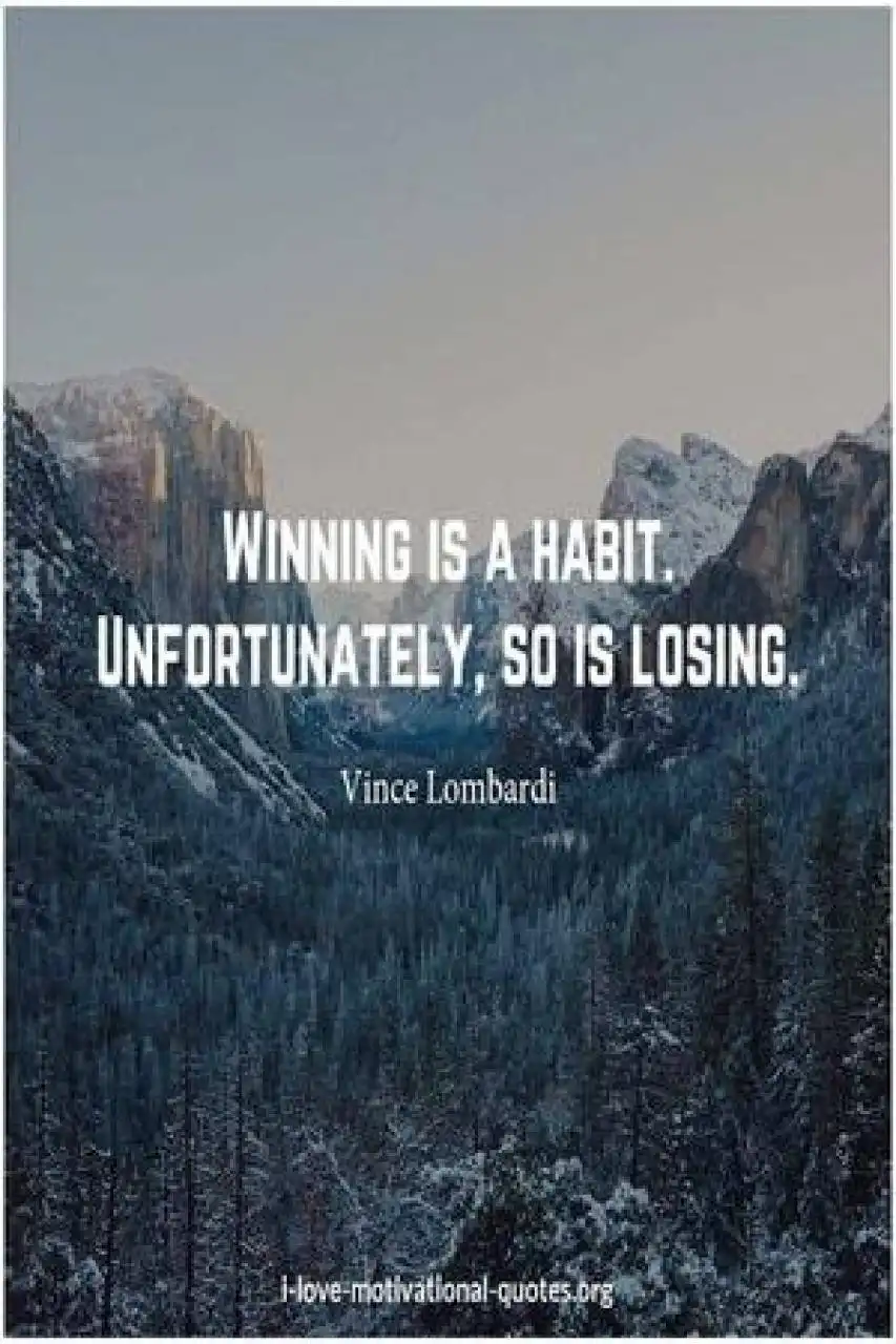 winning is a habit quote