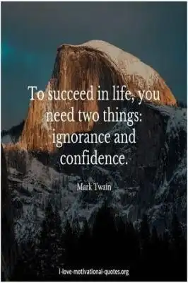 Mark Twain quote about confidence