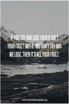 quotes about trying and losing
