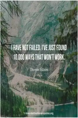 Thomas Edison quote on failure